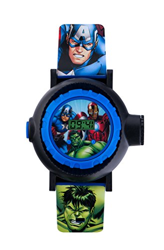 Avengers AVG3536 - Orologio digitale per bambini con quadrante multicolore e cinturino in PU blu