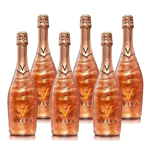 Aviva Pink Gold - Colore Oro Rosa, Bevanda Alcolica Aromatizzata, Gradazione 5,5% CASSA DA 6 BOTTIGLIE