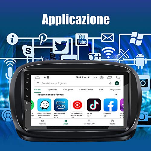 AWESAFE 9 Pollici Autoradio per Fiat 500X (2014-2020) Android 10.0 ...