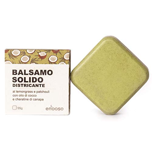Balsamo Solido Bio Naturale al Cocco 55 g - Enooso - 100% Artigianale Biologico Vegano - Made in Italy