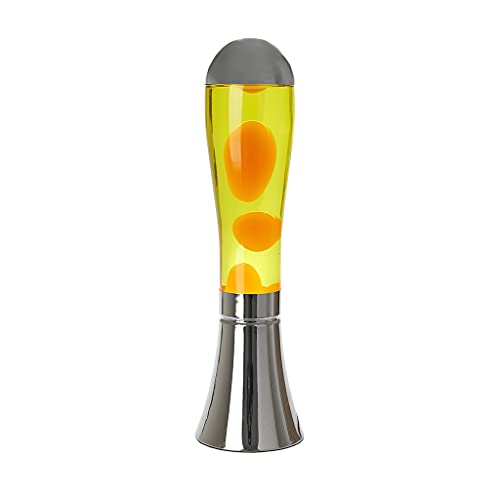 Balvi Lampada Lava Magma Colore Argento Giallo Oggetto Decorazione Dimensioni XL Alluminio Vetro 45