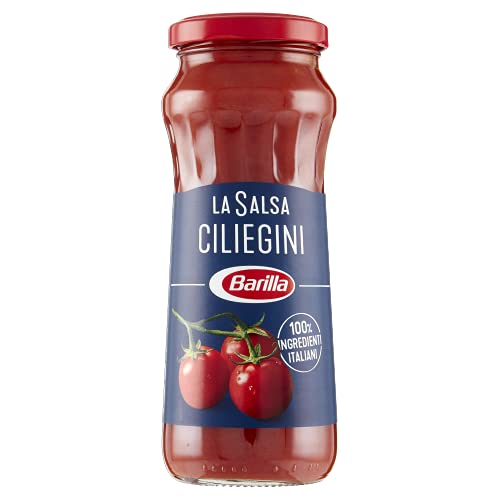 Barilla Salsa Pronta Ciliegini con Pomodori Ciliegini 100% Italiani, Senza Conservanti e Zuccheri Aggiunti, 300 g