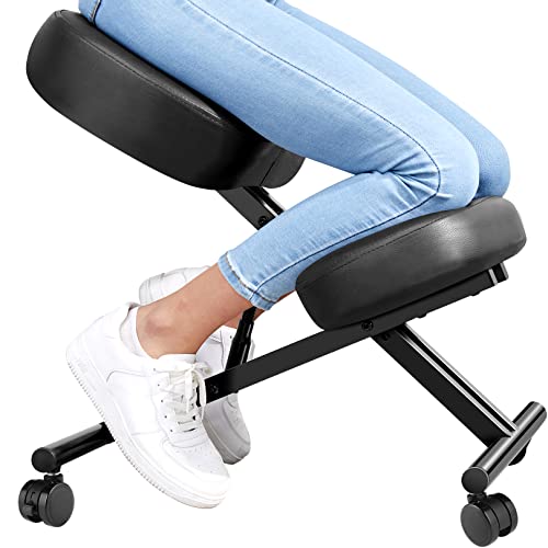 BATHWA sedia ergonomica per le ginocchia, sedia per computer regolabile in altezza con ruote per la casa e l ufficio