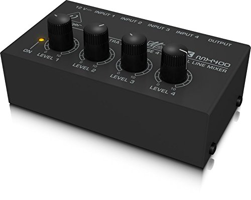 Behringer MX400 Micromix - Mixer di linea Mono a 4 canali a bassiss...