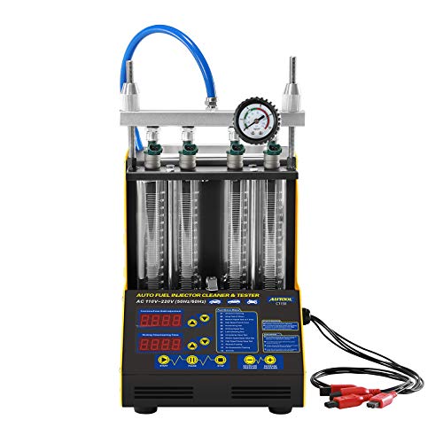 BELEY CT-150 Tester per la pulizia degli iniettori, a ultrasuoni, per sistema di iniezione a benzina per auto e moto, 4 cilindri