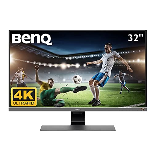 BenQ EW3270U Monitor 4K, 32 pollici, UHD (3840 x 2160), HDR, Eye-Care, 60HZ, USB, DisplayPort, 2HDMI, Grigio metallizzato