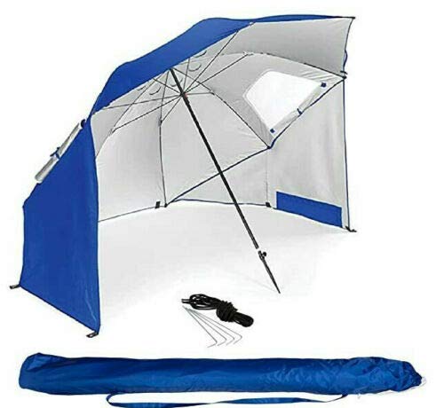 BestIF - Ombrellone da spiaggia, misura XXL, robusto ombrellone 2 i...