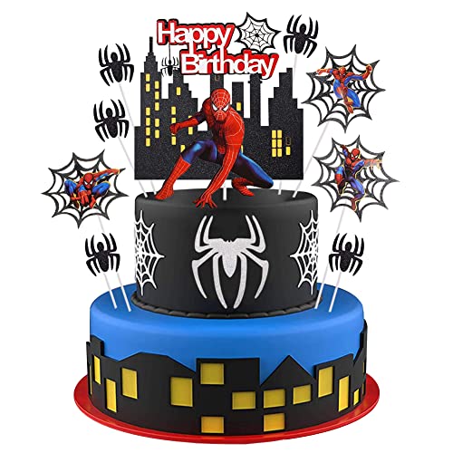 BESTZY Decorazione per Torta Spiderman, SpidermanTopper per Torte, ...