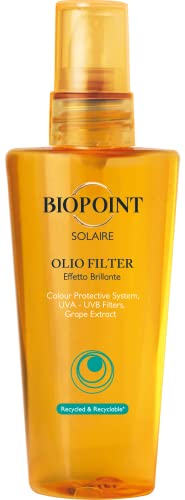 Biopoint Solaire - Spray On Oil, Olio Capelli Solare Senza Risciacquo, Azione Idratante e Nutriente, Dona Protezione dalla Secchezza e Luminosità, Effetto Glossato, 100 ml