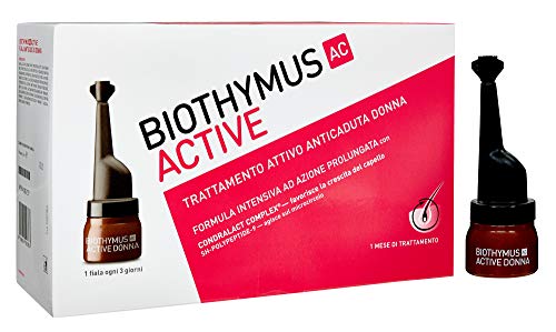 Biothymus AC Active Trattamento Attivo Anticaduta Capelli per Donna, 10 Fiale Monodose, 150 Gr