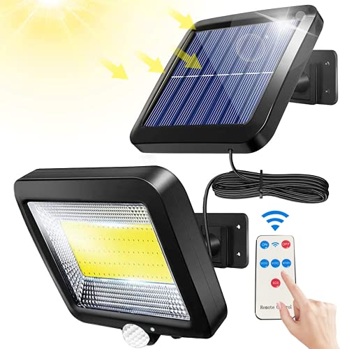 Bizcasa Applique Solare 100 LED Separabile, Lampade solari per esterni, Luce Solare con Sensore di Movimento,Luci Solari, luci solari da giardino con sensore di movimento