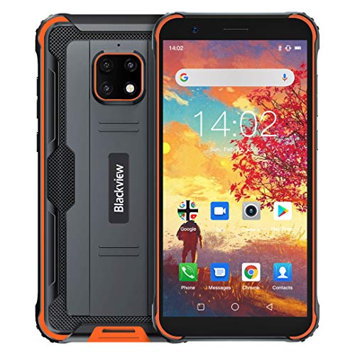 Blackview BV4900 Rugged Smartphone, IP68 Impermeabile, Dual SIM 4G Android 10.0 Cellulare Militare HD+ da 5,7 Pollici, 3GB RAM+32GB ROM 128 GB Expandable, 5580mAh, GPS, NFC