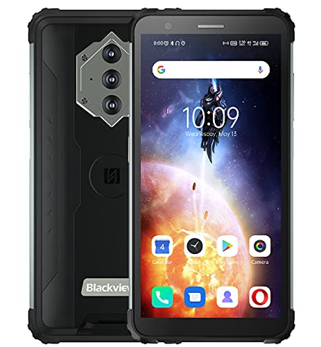 Blackview BV6600E Rugged Smartphone, Batteria 8580mAh (Ricarica Inversa), 5.7   HD+ IP68 IP69K Telefono Cellulare Antiurto Impermeabile Android 11, Octa Core 4GB+32GB,Fotocamera 13MP GPS Nero