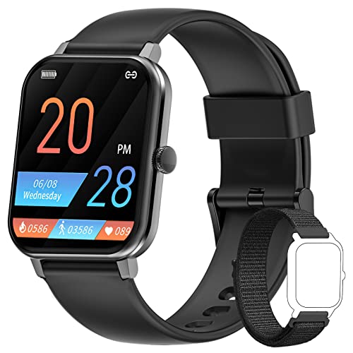 Blackview Smartwatch,Orologio Fitness Tracker Uomo,1,69  Full Touch Smart Watch con Termometro Saturimetro (SpO2) Contapassi Cardiofrequenzimetro Notifiche Messaggi,Monitor del Sonno per Sport