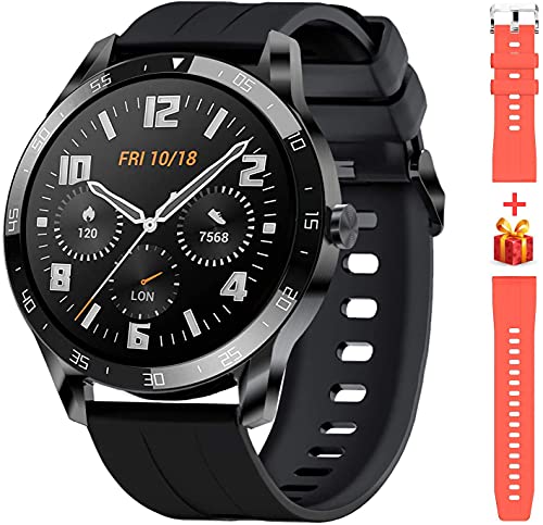 Blackview X1 Smartwatch Uomo Orologio Fitness Impermeabile 5ATM Smart Watch Cardiofrequenzimetro da Polso Contapassi Smartband Activity Tracker Cronometro per Android iOS (2 cinghie) (Nero)