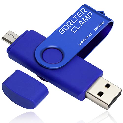 BorlterClamp 128GB Chiavetta USB, 2 in 1 Pen Drive (Micro USB e USB...