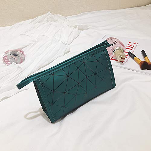 Borsa cosmetica grande capacità multifunzione portatile semplice impermeabile piccola borsa cosmetica custodia carina ragazza verde smeraldo