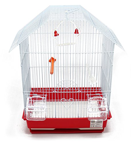 BPS Bird Cage Metal con Feeder Drinker Swing Jumper Color Bucket invia a Caso 34,5 x 28 x 46 cm BPS-1152