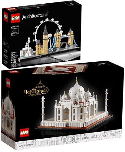 BRICKCOMPLETE Lego Architecture 21056 Taj Mahal & 21034 London