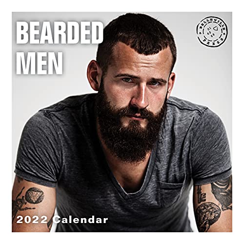 Bright Day 2022 - Calendario da parete da uomo con barba, 30 x 30 c...