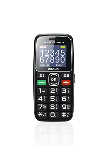 Brondi Amico Unico, Telefono cellulare GSM per anziani con tasti gr...