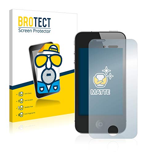 brotect Pellicola Protettiva Opaca Compatibile con Apple iPhone 4S Pellicola Protettiva Anti-Riflesso (2 Pezzi)