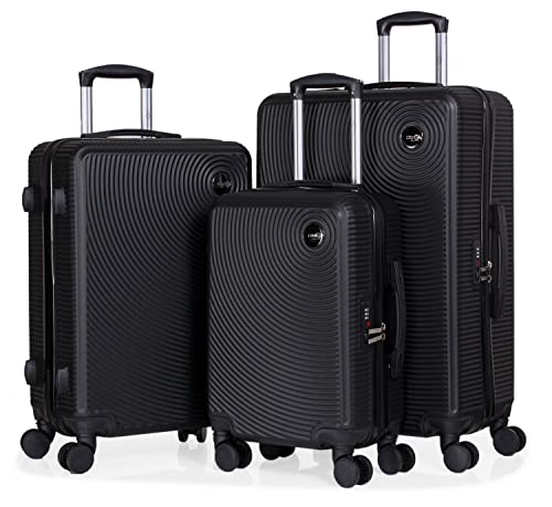 CABIN GO – Set di 3 valigie - bagaglio a mano da 55 cm, valigia media da 65 cm, valigia grande da 76 cm, in ABS rigido.