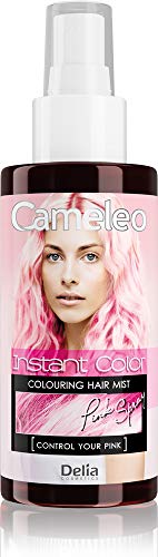 Cameleo - Risciacquo spray per capelli - Nebbia rosa - Per capelli biondi, platino e grigi - Pronto all uso, Spray & Go - Colore rosa semipermanente - Colore istantaneo - 150ml