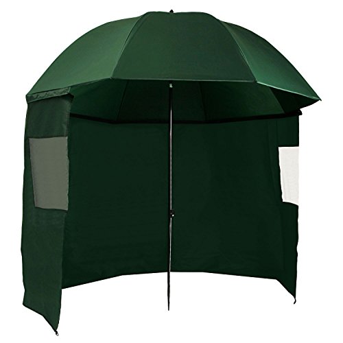 CampFeuer, ombrellone da pesca da 300 cm, con protezione antivento e picchetto, AS3