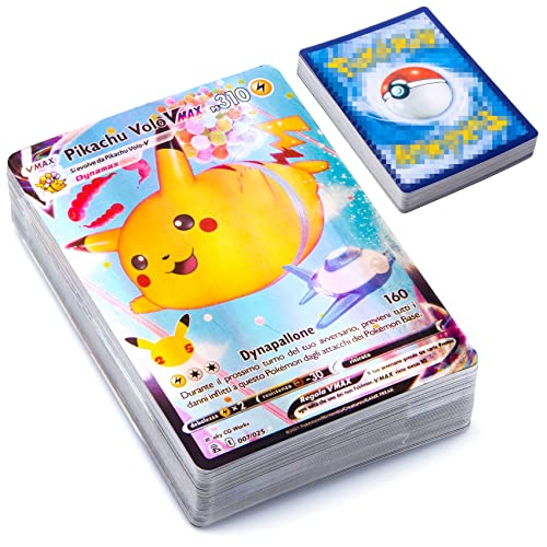 Carte Pokémon Italiane ,100 Carte Pokemon VMAX Carte Collezionabil...
