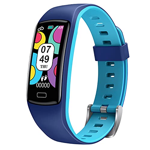 CatShin Smartwatch Bambini, Orologio Fitness Bambino Bambina Tracciamento Sport Smart Watch Impermeabile ​con Cardiofrequenzimetro da Polso Contapassi Activity Tracker con Sveglia per Android iOS blu
