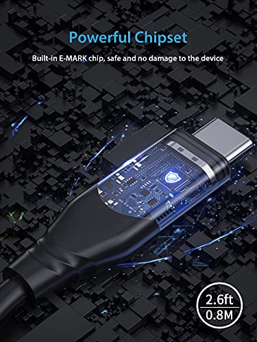 Cavo Thunderbolt 4 3, SOOMFON Cavo USB4 USB-IF USB-C da 0,8M, 40Gbp...