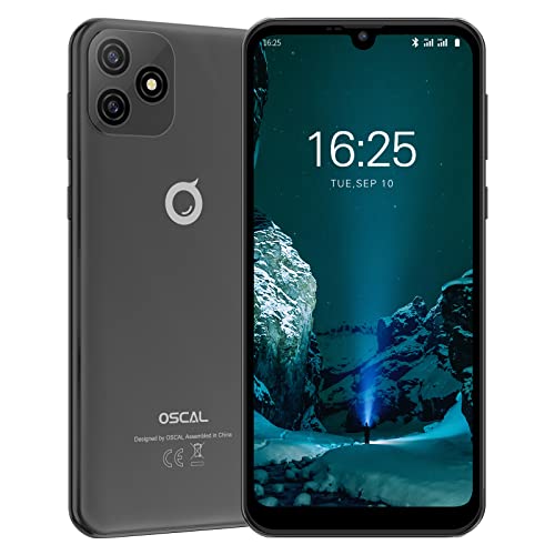 Cellulare In Offerta 2022, OSCAL C20 Pro Smartphone Android 11 con 6,1 Pollici HD+ Display, 32GB ROM +128GB Espandibile Cellulari, Dual 4G SIM Telefono,8MP+2MP,3380mAh,Face ID GPS 3 Slots