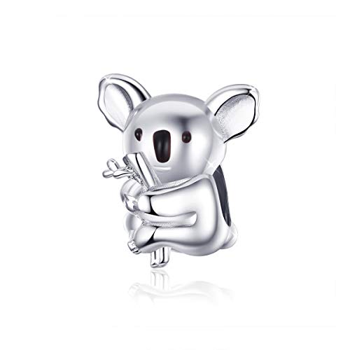 Charm a forma di koala in argento Sterling 925, collezione Animal Z...