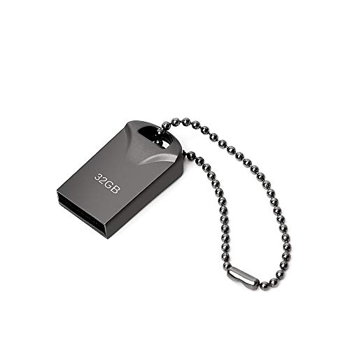 Chiavette USB da 32 GB, Mini Pen Drive Chiavetta USB da 32 GB Chiavetta USB in metallo impermeabile da 32 GB con portachiavi pendente per archiviazione dati esterna