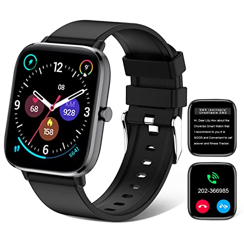 Choiknbo Smart Watch 1.7  Full Touch Screen con Risposta alle chiamate quadrante IP67 Impermeabile Fitness Tracker Orologio intelligente Uomini Donne con Sonno Cardiofrequenzimetro per Android  iOS