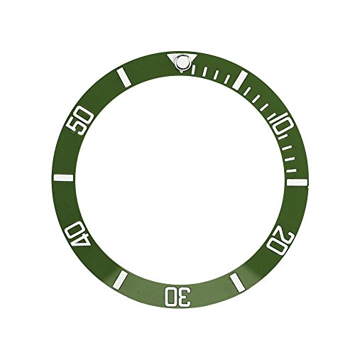 Cinturino per Orologio,Orologi Bezel,Guarda Inserisci Loop Ceramica Orologio da Polso Lunetta Inserto Orologio Parti di Ricambio Moda per Uomo e Donna (Verde)