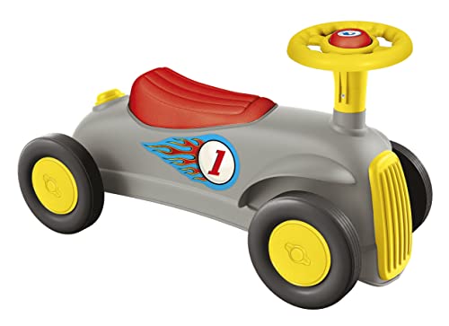 Clementoni- Vintage Hot Road Race Ride on-macchinina cavalcabile-Made in Italy-Play for Future, Auto Primi Passi, Gioco Bambini 1 Anno, Multicolore, 17700