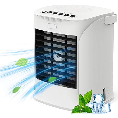 Condizionatore Portatile, Raffreddatore d aria,3 in 1 Mini Condizionatore, Umidificatore, Ventilatori, Purificador de aire, Casa, Ufficio, bianca (White)