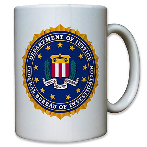 Copytec- Tazza con distintivo dell FBI, Tazza polizia americana scritta in inglese # 12602