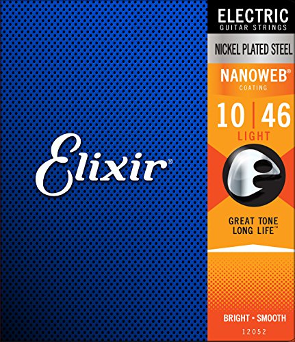 Corde per chitarra elettrica Elixir Strings con rivestimento NANOWEB, Light (.010-.046)