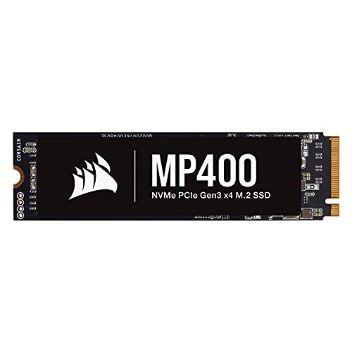 Corsair MP400 1 TB Unità SSD M.2 NVMe PCIe x4 Gen3 (Velocità Lettura e Scrittura Sequenziale Fino a 3.4000 MB s e 3.000 MB s, Memoria QLC 3D NAND ad Alta Densità), Nero