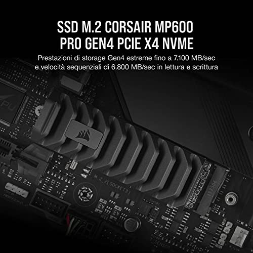 Corsair MP600 PRO XT 1 TB M.2 NVMe PCIe x4 Gen4 SSD, Velocità Lett...