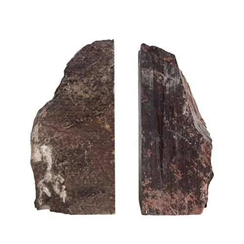 Creative Co-Op Fermalibri in pietra ollare, 15,2 cm di lunghezza x 7,6 cm di larghezza x 17,8 cm di altezza, marrone