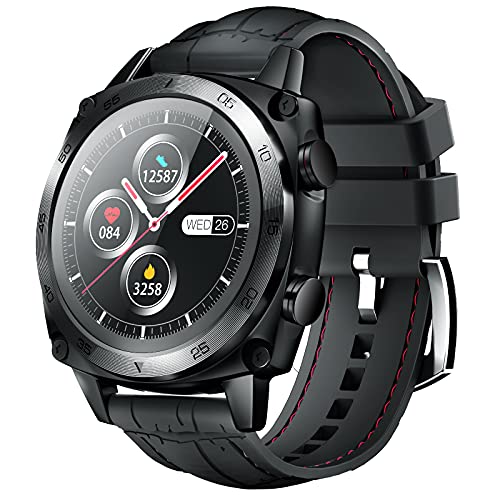 CUBOT C3 Uomo Smartwatch, 1.3 Pollici Full Touch Activity Tracker Fitness Tracker, Orologio da polso business, 5ATM Impermeabile Pedometro, Cardiofrequenzimetro, per iOS   Android,Nero