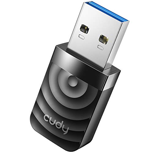 Cudy WU1300S Adattatore USB 3.0 WiFi AC1300Mbps per PC, Dongle WiFi USB 400 Mbps + 867 Mbps, 5 GHz   2,4 GHz, USB 3.0 per Higer Speed, Compatibile con Windows Vista   7 8 8.1 10, Mac OS, Linux
