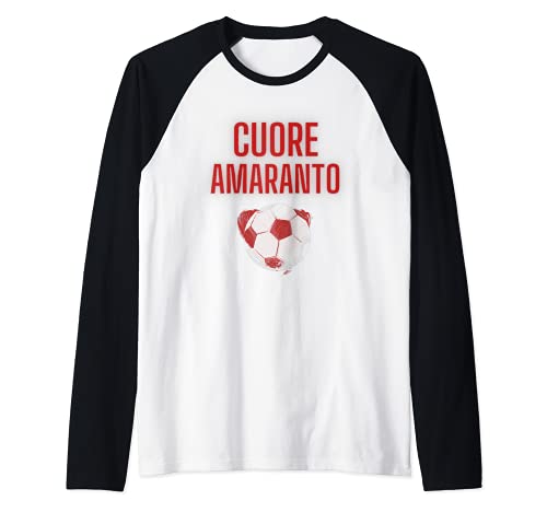 Cuore Amaranto - Reggina Calcio RC Maglia con Maniche Raglan...