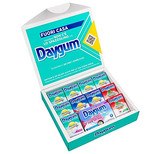 Daygum Box Igiene Orale Fuori Casa, 12 Pack: 6 Astucci di Daygum Pr...
