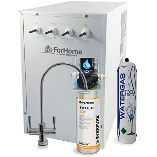 Depuratore Acqua ForHome Refrigeratore Gasatore Da Sotto Lavello - Acqua Gasata Refrigerata -Rub. 2 Vie - 600gr Co2.
