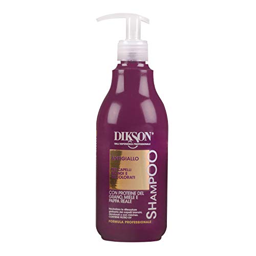 Dikson-Shampoo Antigiallo per capelli biondi e decolorati 500 ml...